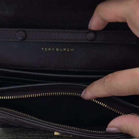 Tory Burch Brown Quilted Leather Chain Bag - Picture 4 of 5